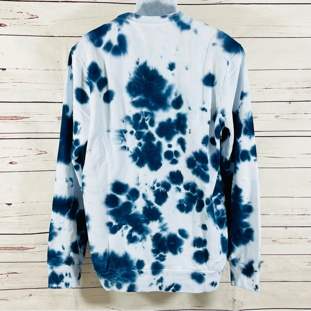 True Religion Sweatshirt Men's Size XL Blue‎ Tie Dye Buddha Crewneck